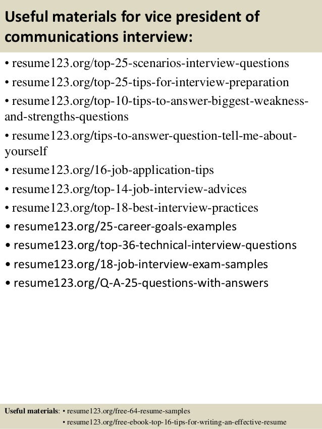 top 8 vice president of communications resume samples vp corporate communication resume