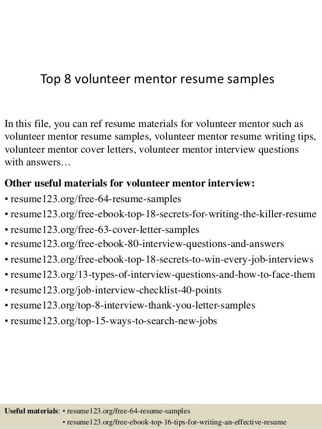 adding volunteer work to resumes