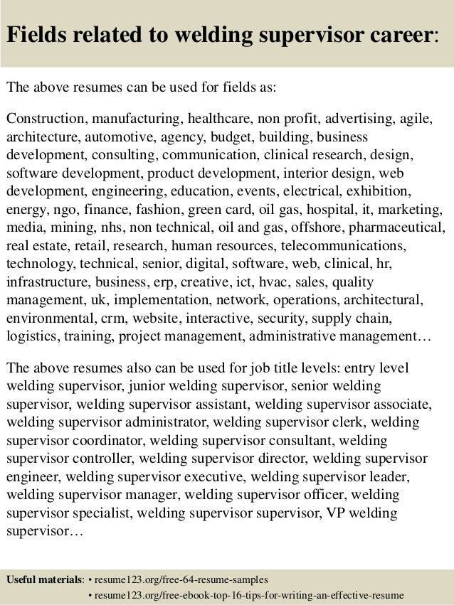 welder resume sample