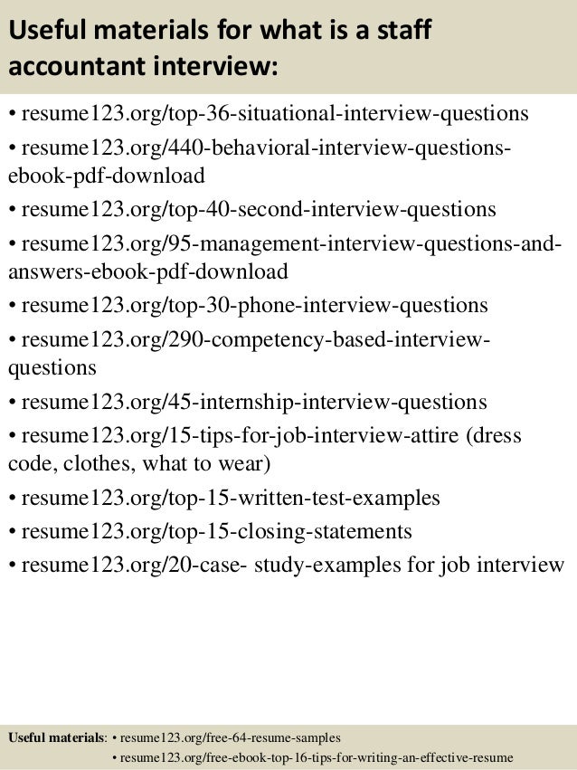 staff accountant sample resume