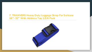 7. TRANVERS Heavy Duty Luggage Strap For Suitcase
16″~32″ With Address Tag 1/2/4 Pack
 