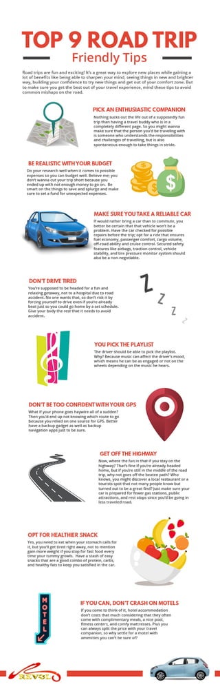 Top 9 road trip friendly tips