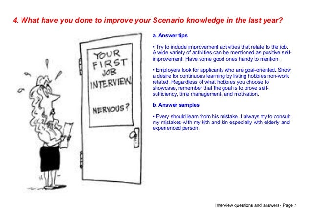 scenario interview questions and answers