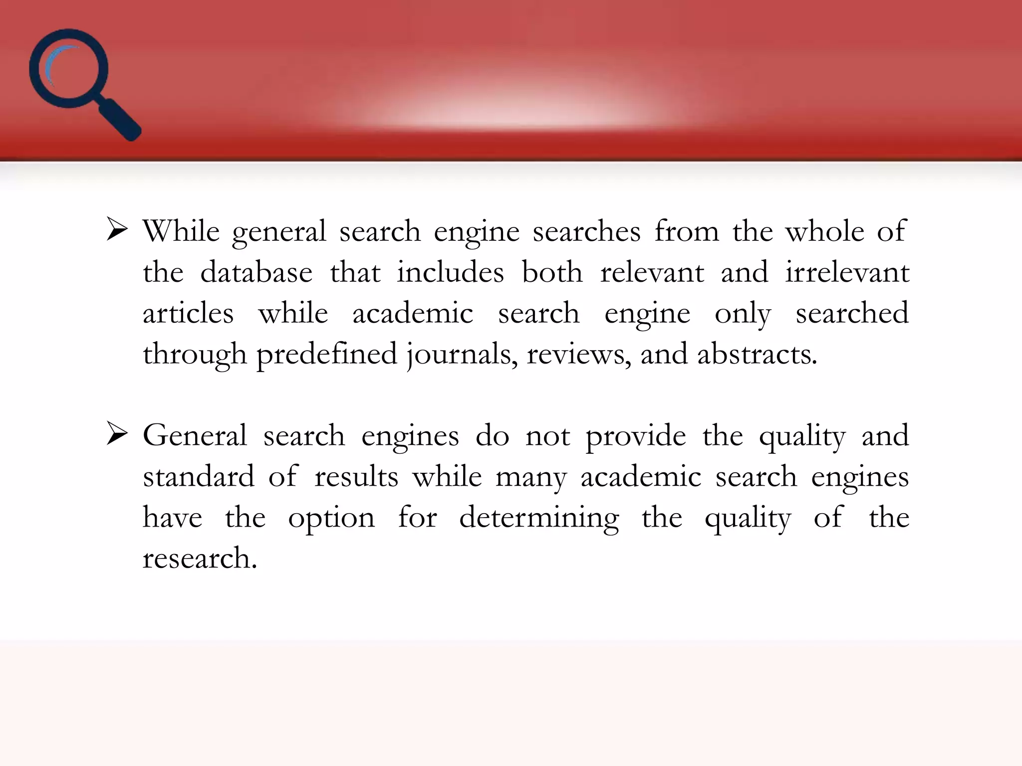 Top Academic Search Engines for Research PPT