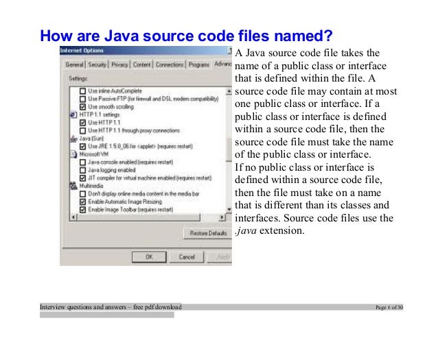 in Mumbai Job Interview Questions and Answers PDF Download java interview questions pdf free download