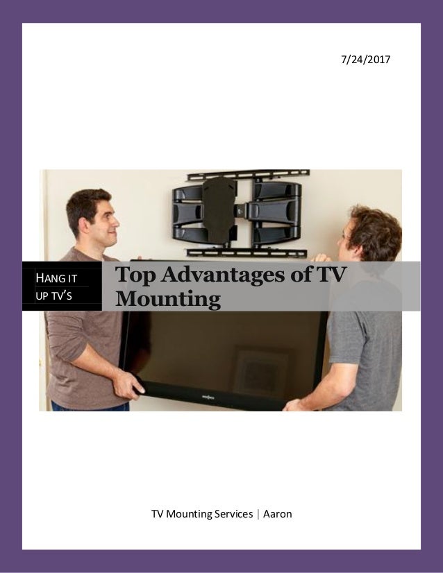 Top advantages of tv mounting