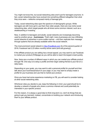 Top affiliate tactics