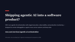 Agentic AI Companies: 7 AI Agent Development Vendors Compared | PPTX