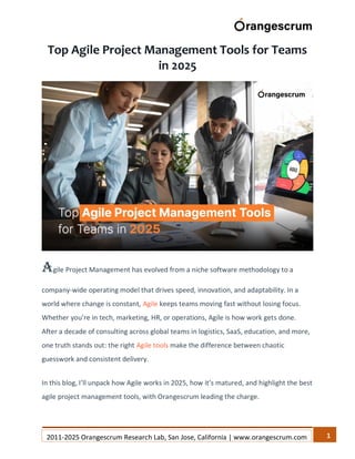 Top Agile Project Management Tools for Teams in 2025 | PDF