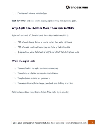 Top Agile Project Management Tools for Teams in 2025 | PDF