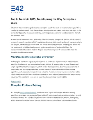 Top AI Trends in 2025 Transforming the way Enterprises Work | PDF