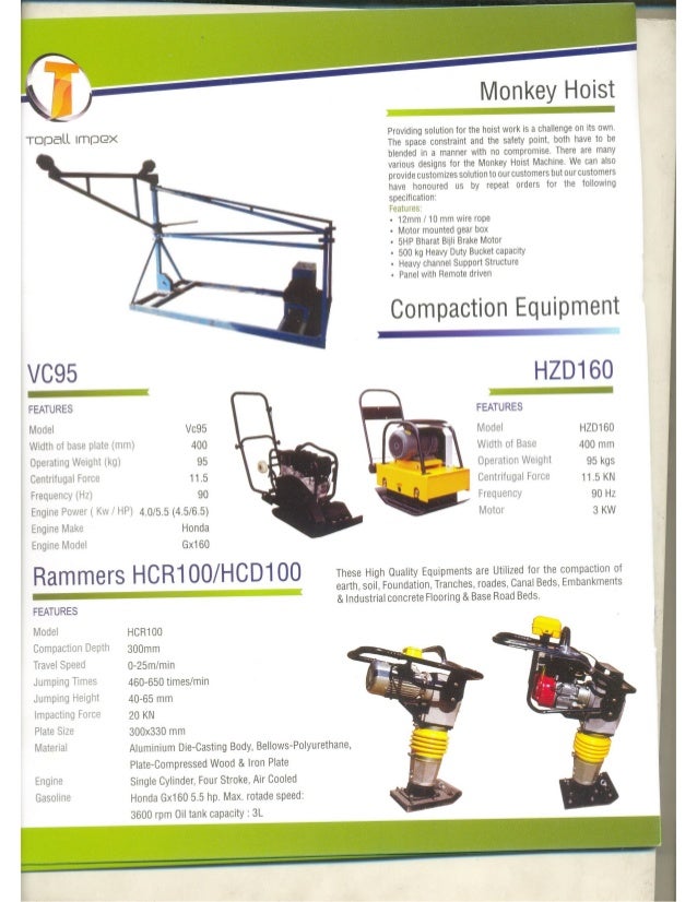 Topall Impex, Delhi, Construction Equipment