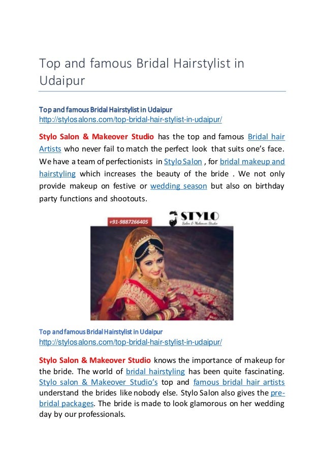Top And Famous Bridal Hairstylist In Udaipur