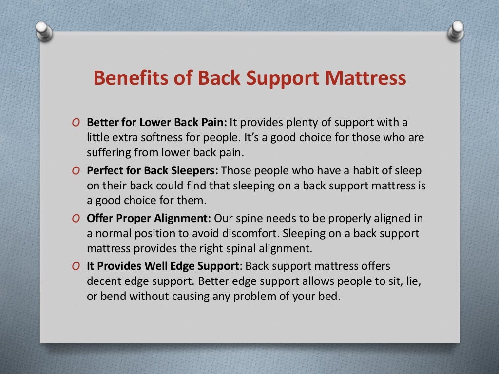 Top Benefits of Back Support Mattress