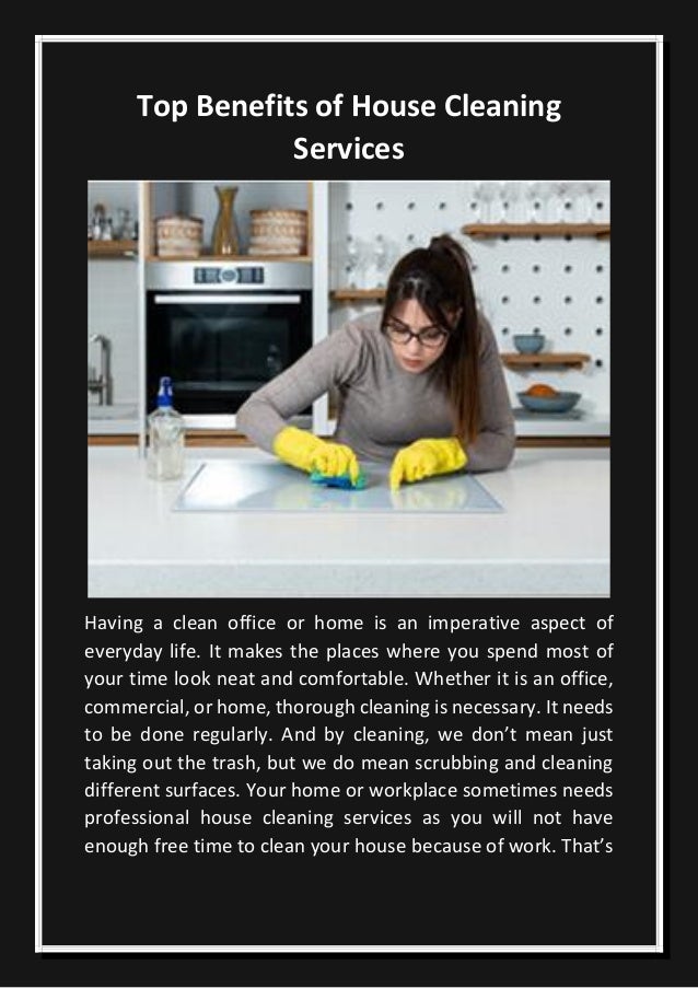 Top Benefits of House Cleaning Services