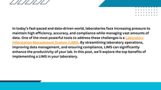 Benefits of Implementing a Laboratory Information Management System | PDF