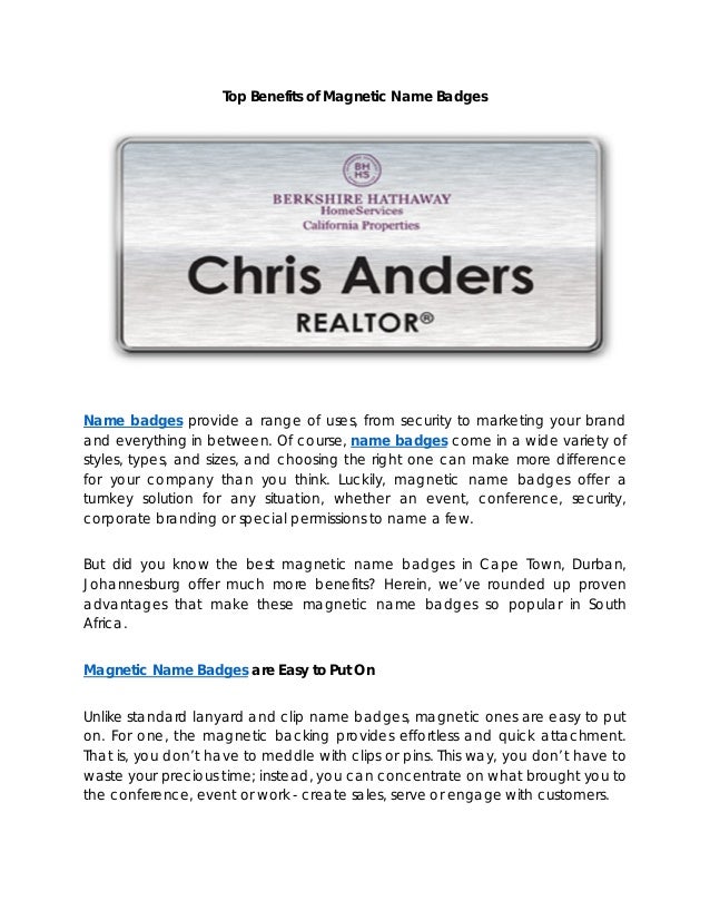 top benefits of magnetic name badges work name badges