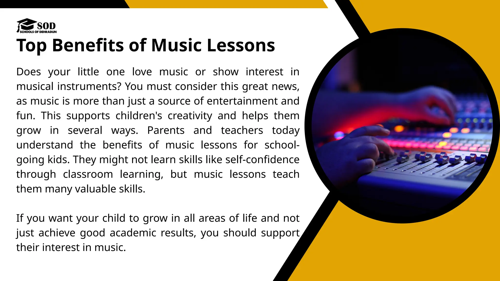 Top Benefits of Music Lessons | For Kids | PPTX