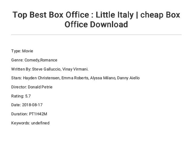 Top Best Box Office Little Italy Cheap Box Office Download Top Best Box Office Little Italy Cheap Box Office Download