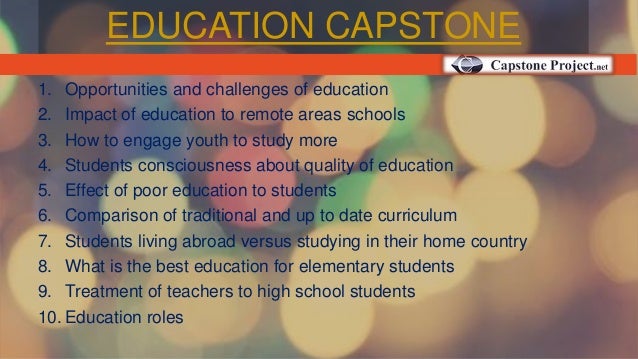elementary education capstone project ideas