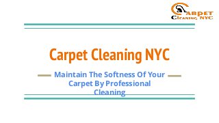 Carpet Cleaning NYC
Maintain The Softness Of Your
Carpet By Professional
Cleaning
 