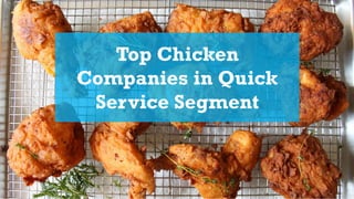 Top Chicken
Companies in Quick
Service Segment
 