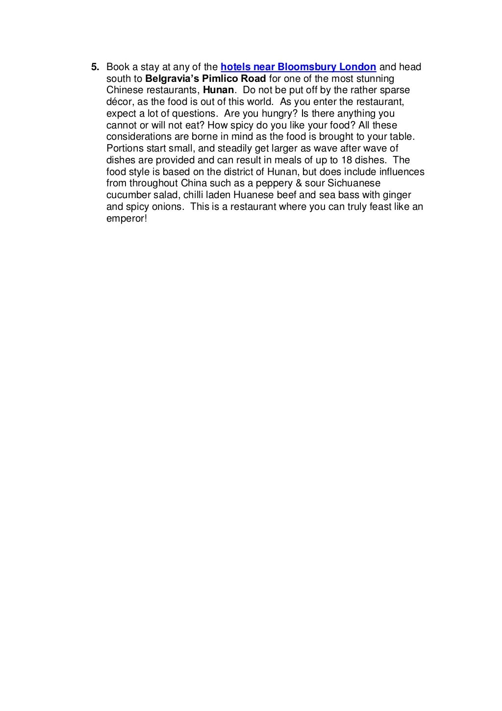 Top chinese restaurants in london