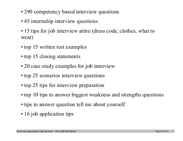 closing statement interview