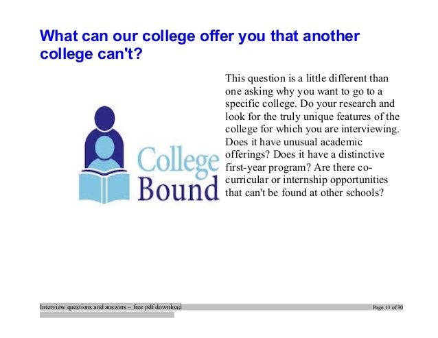 college interview questions