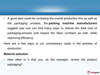Top Cost-Saving Tips for Product Packaging | PPT