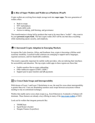 crypto wallet user interface