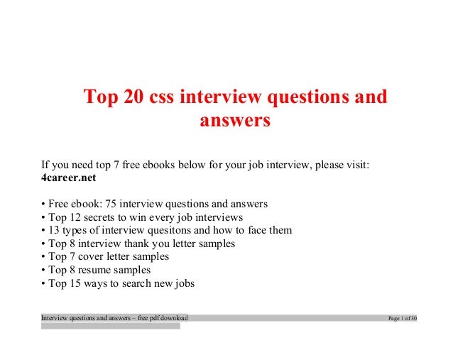 20 interview questions