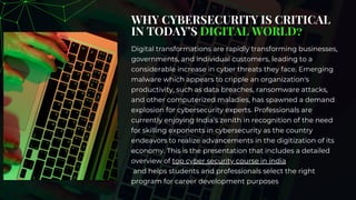 "Top Cyber Security Course in India 2025 | PDF