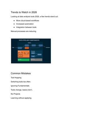 Top Data Analysis Tools and Cloud Platforms You Must Know in 2026 | PDF