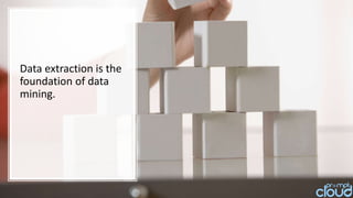 Data extraction is the
foundation of data
mining.
 