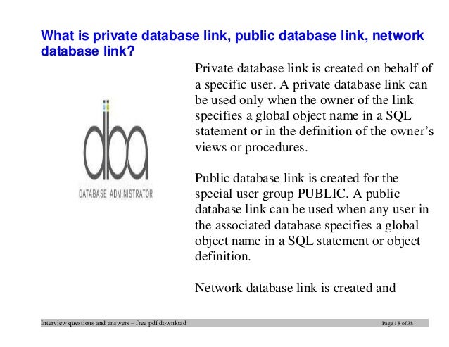 database administrator interview questions