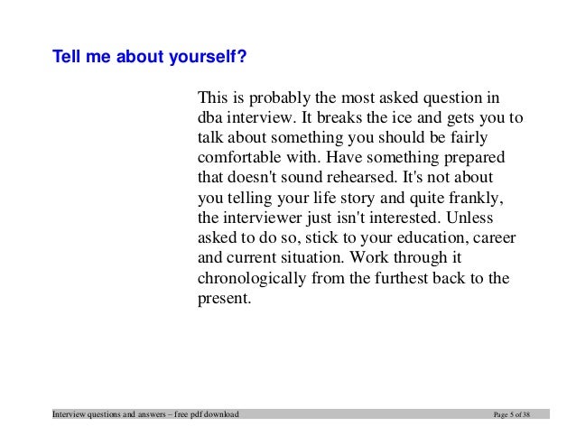 database administrator interview questions