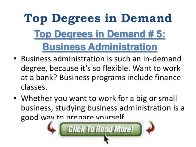 Top degrees in demand