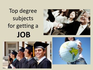 Top degree
subjects
for getting a

JOB

 
