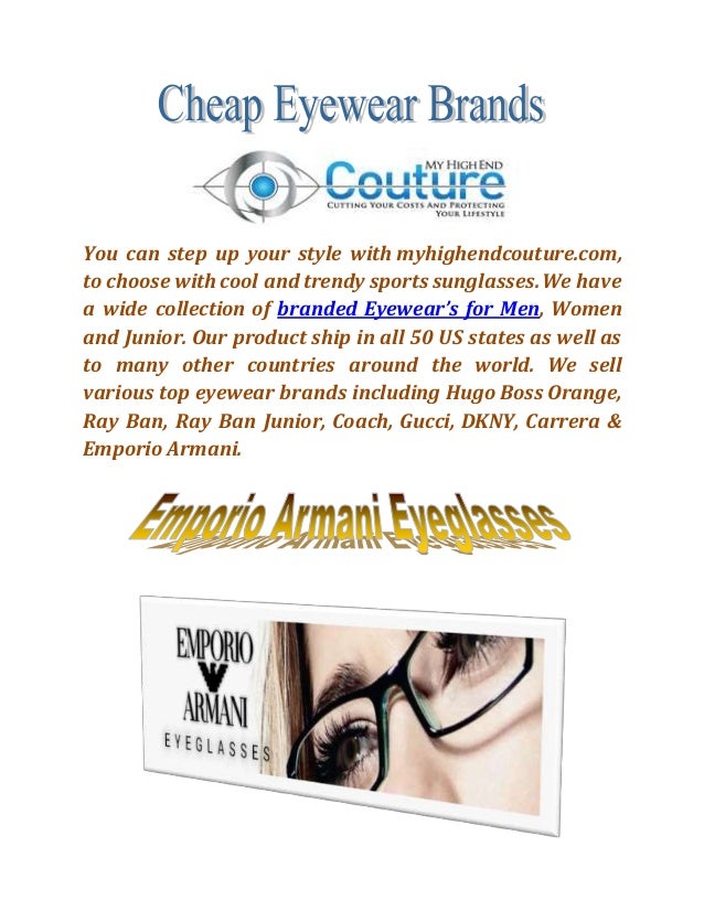 Top Designer Eyewear brands