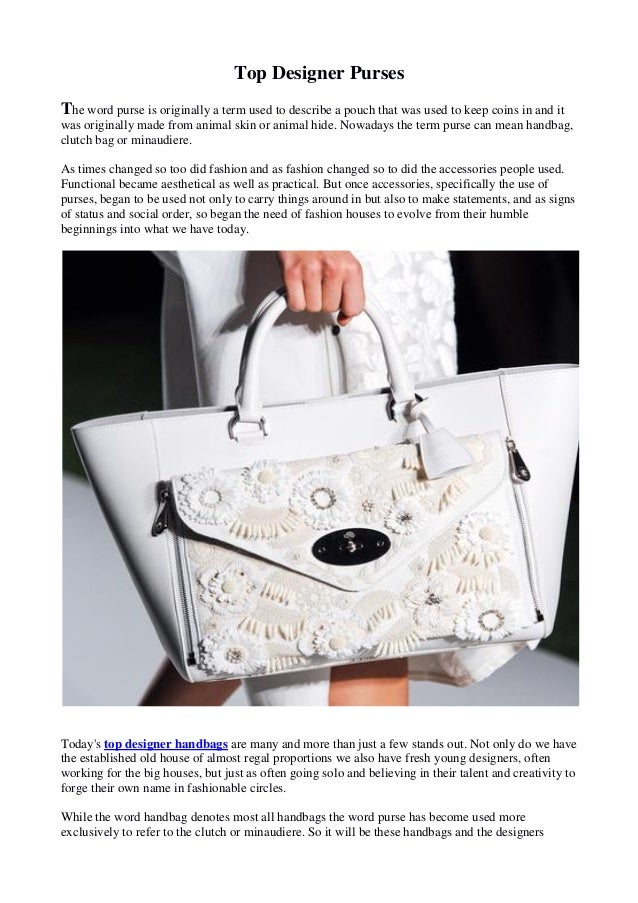 top designer purses