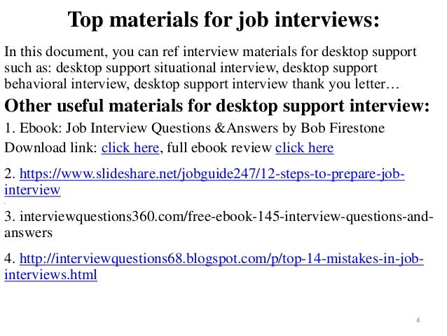 desktop support interview questions and answers