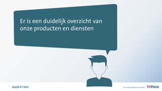 Zorg & ICT 2016
Er is een duidelijk overzicht van
onze producten en diensten
 