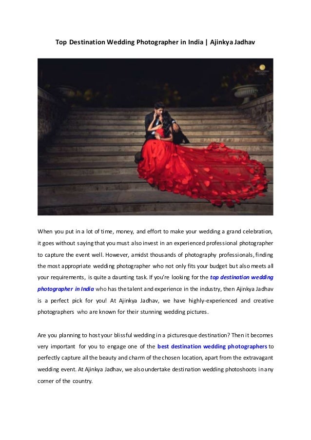 Top Destination Wedding Photographer In India Ajinkya Jadhav