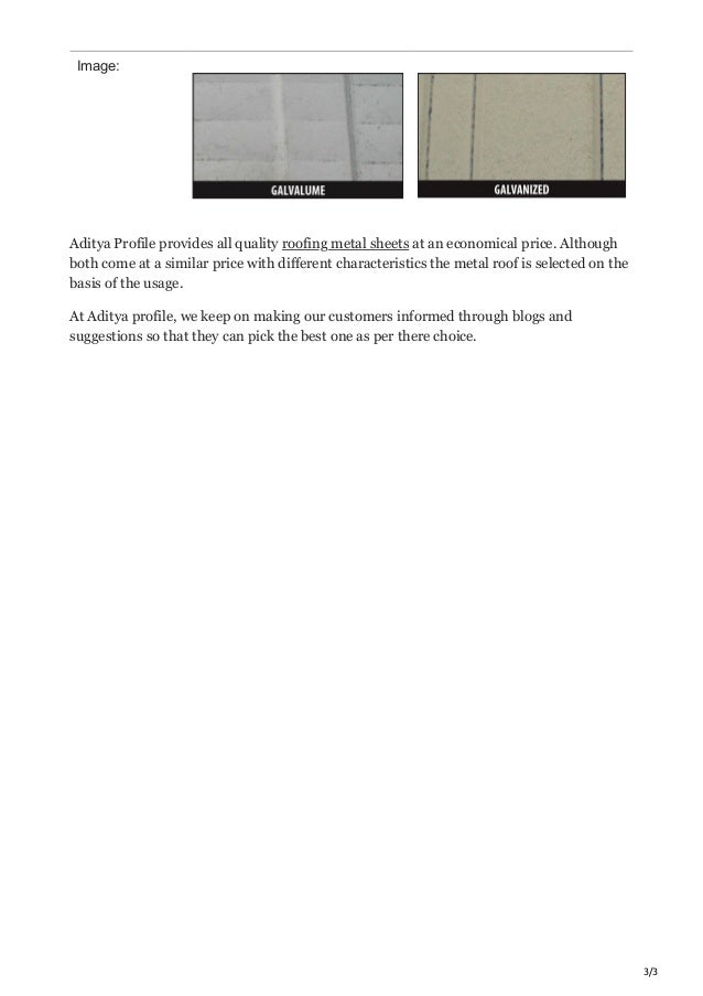 Top differences between Galvalume and Galvanized Corrugated Roofing