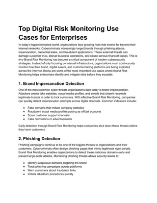 Comprehensive Brand Risk Monitoring Strategies for Enterprise ...