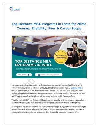 Top Distance MBA Programs in India for 2025.pdf