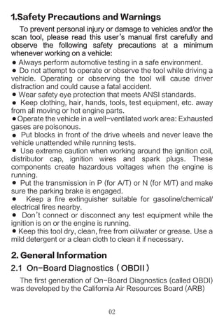 Topdon AL201 User's Manual PDF