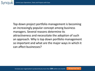 Top Down Approach to Project Portfolio Management - Why Is It Important ...