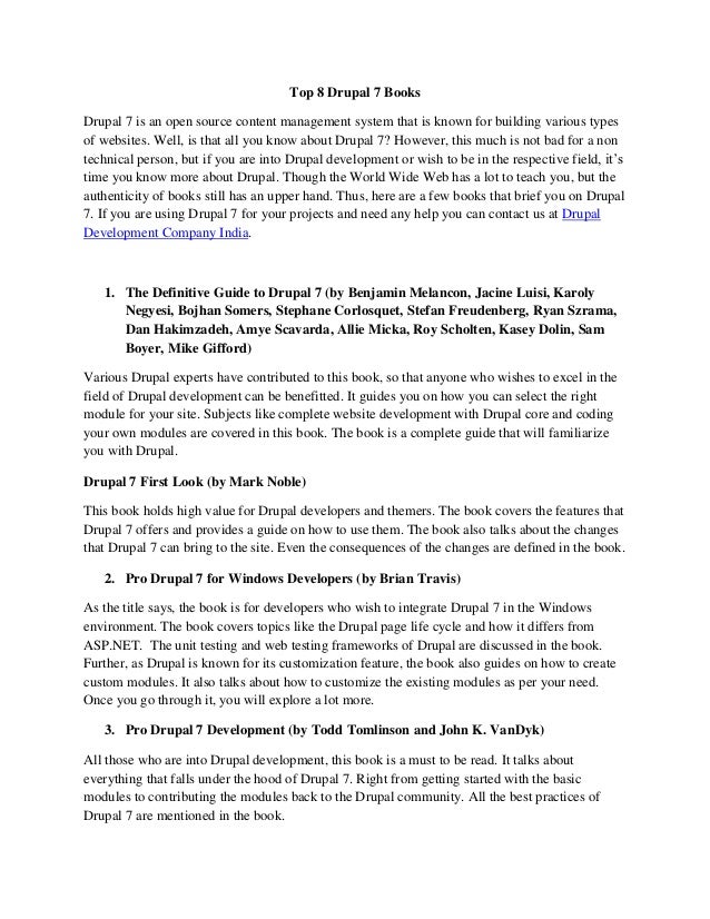 Best Drupal 7 Books